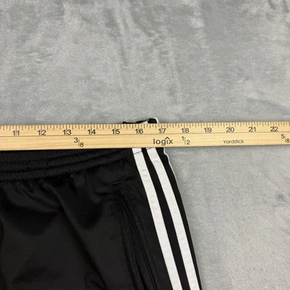 adidas Black Track Pants with White Stripes